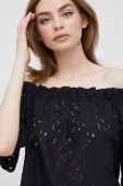 Блузка Pennyblack жіноча колір чорний однотонна