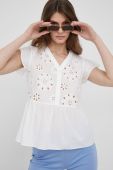 Бавовняна блузка Pennyblack жіноча колір білий однотонна