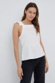 Бавовняна блузка Vero Moda жіноча колір білий однотонна