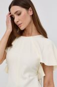 Блузка Victoria Beckham жіноча колір кремовий гладка