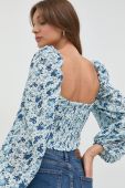Бавовняна блузка Bardot жіноча візерунок колір барвистий
