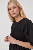Бавовняна блузка Gestuz жіноча колір чорний однотонна