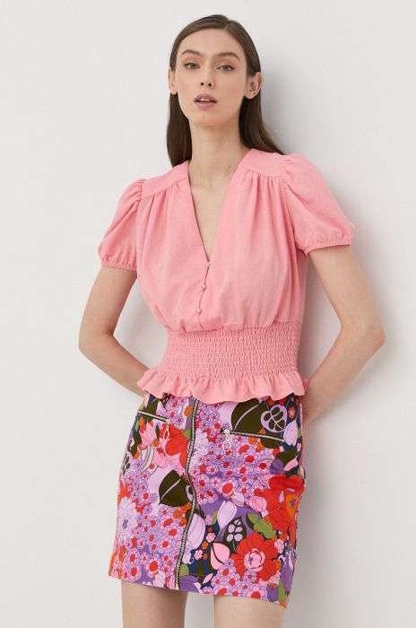 Блузка Morgan жіноча колір рожевий однотонна