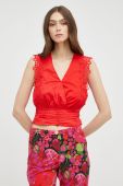 Блузка Morgan жіноча колір червоний однотонна