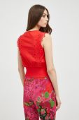 Блузка Morgan жіноча колір червоний однотонна