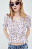 Блузка Brave Soul жіноча колір фіолетовий принт квіти