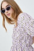 Блузка Brave Soul жіноча колір фіолетовий принт квіти