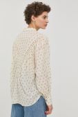 Бавовняна блузка Bruuns Bazaar жіноча колір бежевий візерунок