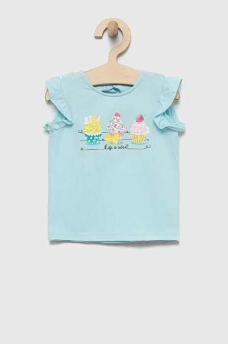 Дитячий топ Birba&Trybeyond колір блакитний