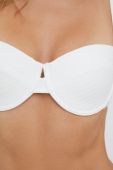 Купальний бюстгальтер Only Kaja колір білий ущільнена чашечка