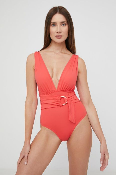 Купальник MICHAEL Michael Kors колір червоний злегка ущільнена чашечка (2137424)