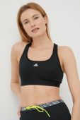 Спортивний бюстгальтер adidas Performance Powerreact HC7489 колір чорний однотонний