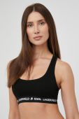 Бюстгальтер Karl Lagerfeld колір чорний однотонний (2143420)
