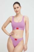 Бюстгальтер HUGO колір фіолетовий однотонний
