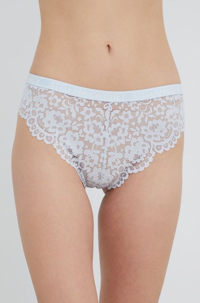 Труси Stella McCartney Lingerie прозоре колір блакитний