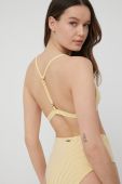 Купальний бюстгальтер Superdry колір жовтий злегка ущільнена чашечка