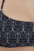 Купальний бюстгальтер Karl Lagerfeld колір чорний ущільнена чашечка (2411886)