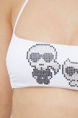 Купальний бюстгальтер Karl Lagerfeld колір білий злегка ущільнена чашечка (2304002)