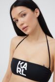 Купальний бюстгальтер Karl Lagerfeld колір чорний ущільнена чашечка (2304026)