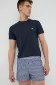 Бавовняна піжама Emporio Armani Underwear колір синій візерунок