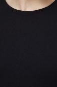 Бавовняна піжамна футболка United Colors of Benetton колір чорний однотонна