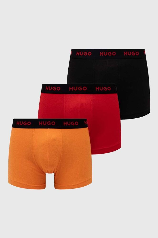 Боксери HUGO 3-pack чоловічі колір чорний (3076539)