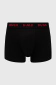 Боксери HUGO (3-pack) чоловічі колір чорний (2485992)