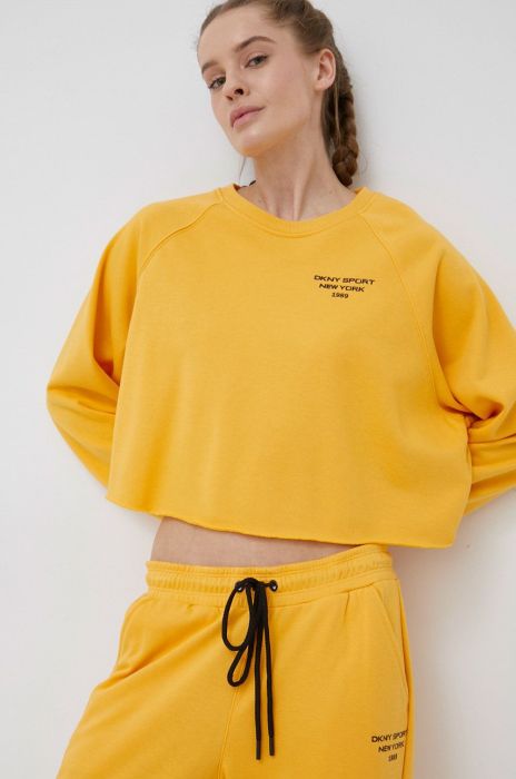 Кофта Dkny жіноча колір помаранчевий з принтом