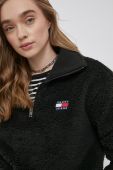 Кофта Tommy Jeans жіноча колір чорний гладка