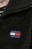Кофта Tommy Jeans жіноча колір чорний гладка