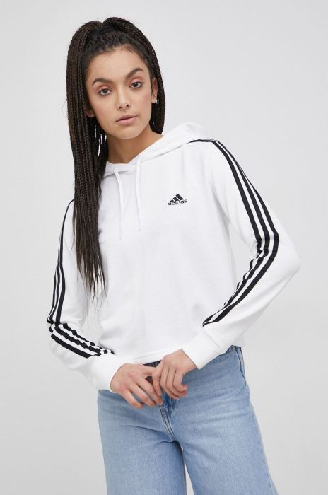 Кофта adidas GM5574 жіноча колір білий гладка