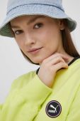 Бавовняна кофта Puma 533562 жіноча колір зелений з аплікацією 533562-01