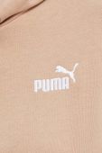 Кофта Puma жіноча колір бежевий з капюшоном з аплікацією