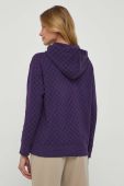 Кофта Joop! жіноча колір фіолетовий з капюшоном візерунок