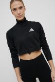 Кофта adidas Performance HA7609 жіноча колір чорний однотонна