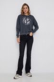 Бавовняна кофта Pepe Jeans Amy жіноча колір сірий з принтом