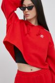 Кофта adidas Originals Adicolor жіноча колір червоний з аплікацією HC2017-VIRED