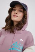 Бавовняна кофта adidas Originals HD9784 жіноча колір рожевий з аплікацією HD9784-MAGM/WHI