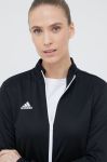 Тренувальна кофта adidas Performance Entrada 22 жіноча колір чорний однотонна
