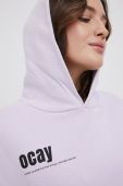 Бавовняна кофта OCAY жіноча колір фіолетовий з принтом