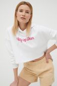 Бавовняна кофта RefrigiWear жіноча колір білий з принтом