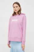 Бавовняна кофта BOSS жіноча колір рожевий з принтом (2722008)