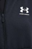 Кофта Under Armour жіноча колір чорний з капюшоном з принтом