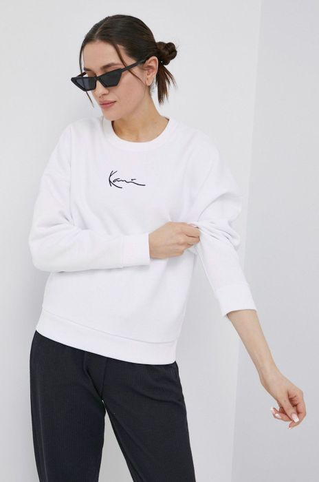 Кофта Karl Kani жіноча колір білий з аплікацією
