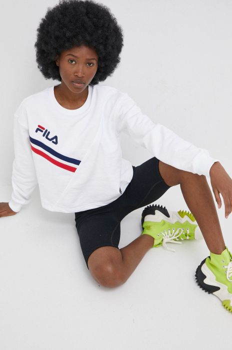Кофта Fila жіноча колір білий з аплікацією