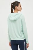 Спортивна кофта Helly Hansen Inshore жіноча колір бірюзовий з капюшоном однотонна