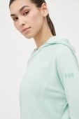 Спортивна кофта Helly Hansen Inshore жіноча колір бірюзовий з капюшоном однотонна