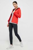 Спортивна кофта Salewa Agner Hybrid жіноча колір червоний з капюшоном меланж