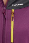 Спортивна кофта Viking Yosemite колір фіолетовий з капюшоном однотонна