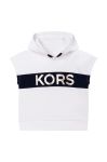 Дитяча бавовняна кофта Michael Kors колір білий з принтом
